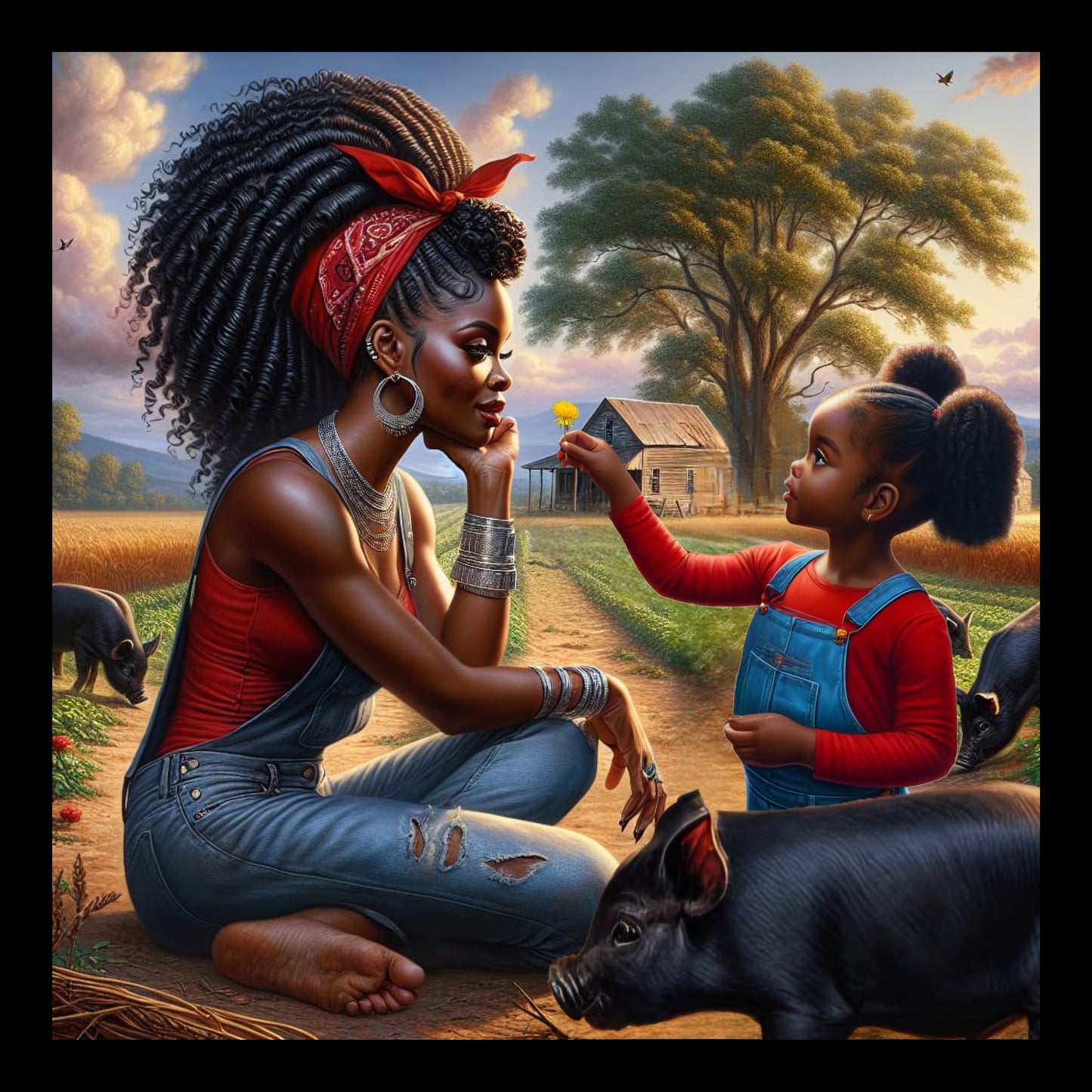 Erzulie Dantor and Anais Digital Artwork