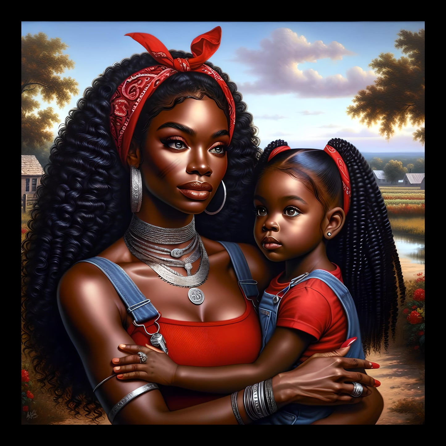 Erzulie Dantor and Anais Digital Artwork