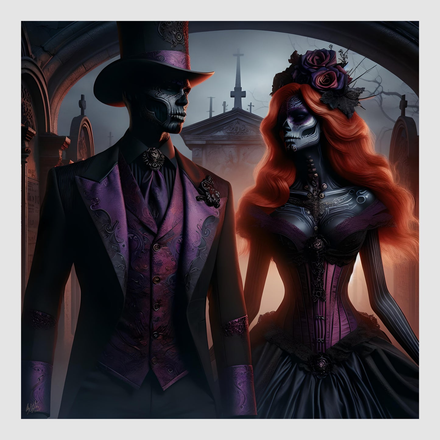 Baron Samedi and Manman Brigitte Digital Artwork