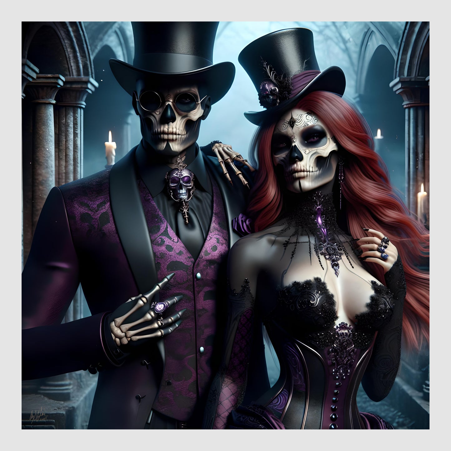 Baron Samedi and Manman Brigitte Digital Artwork