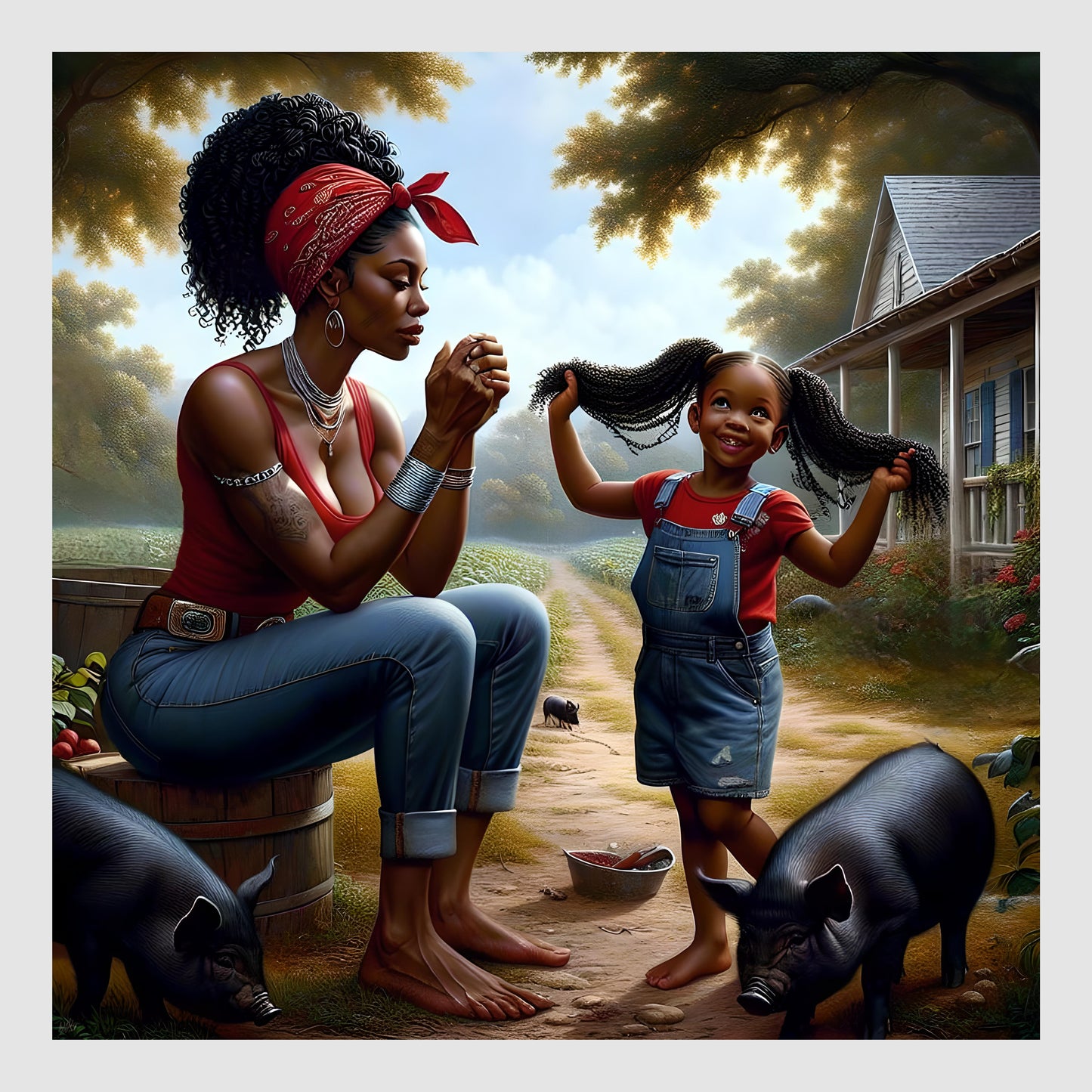 Erzulie Dantor and Anais Digital Artwork