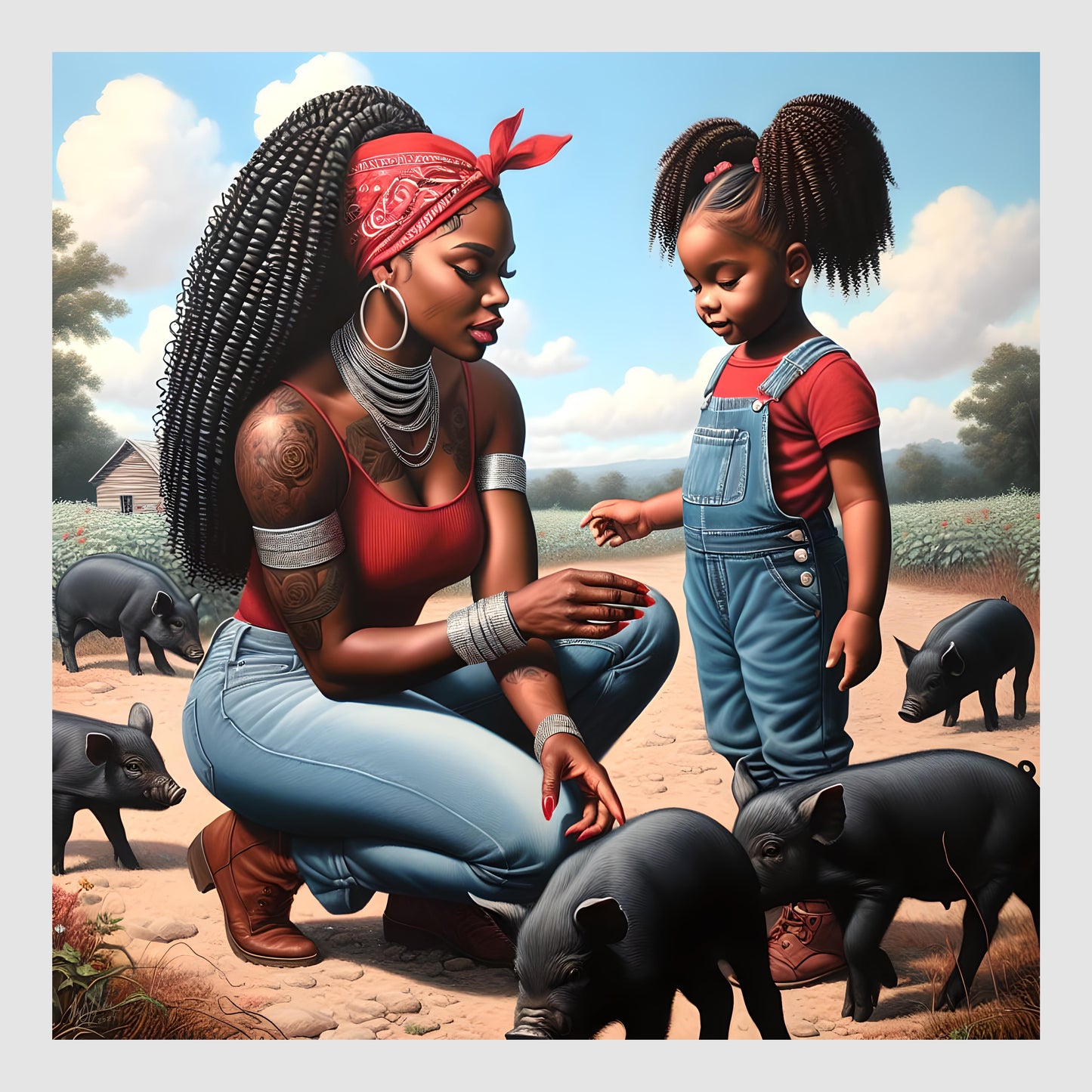 Erzulie Dantor and Anais Digital Artwork