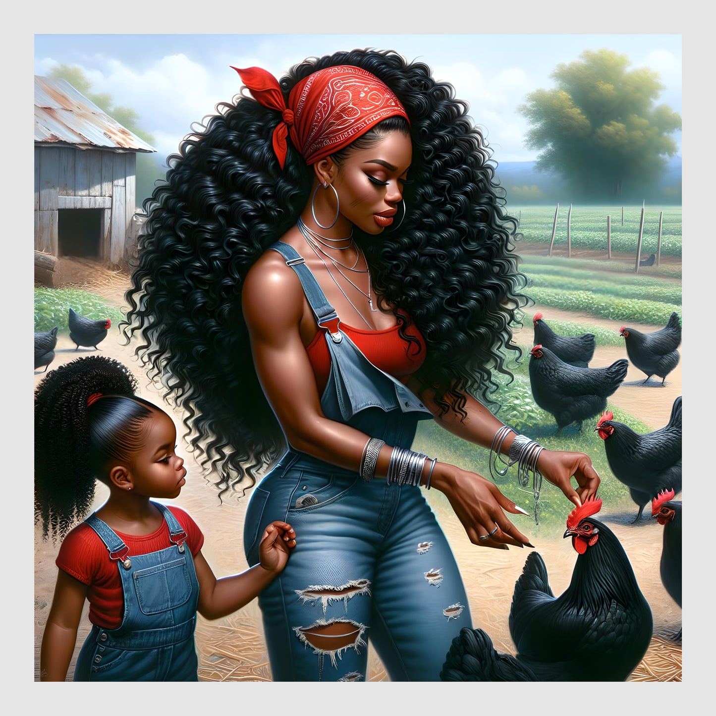 Erzulie Dantor and Anais Digital Artwork