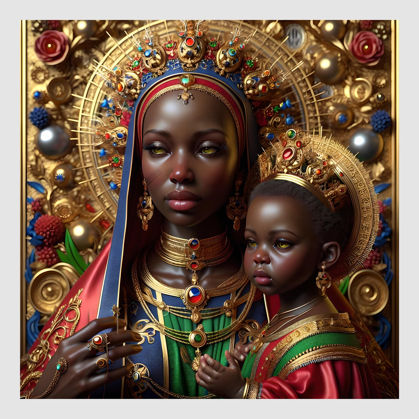 Saint Barbara Africana Digital Artwork