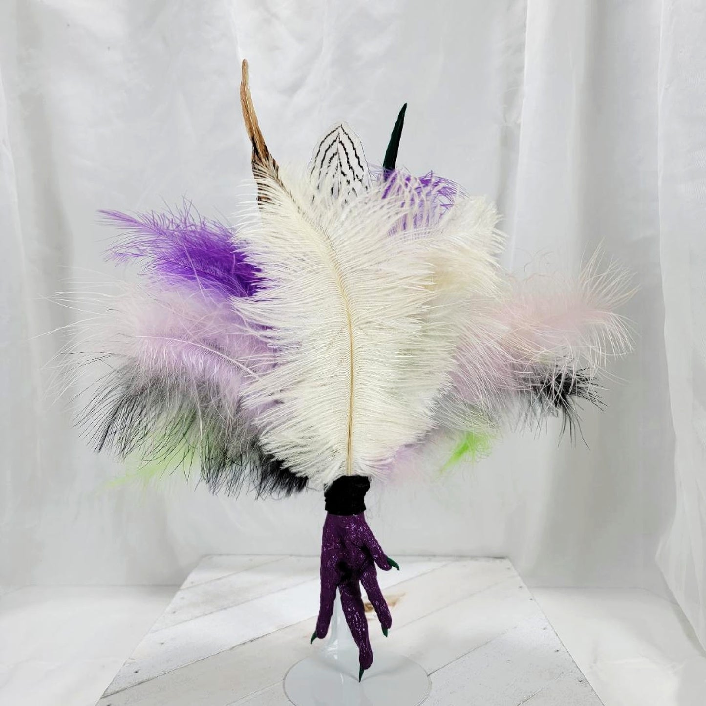 Chicken Foot JuJu Charm - Purple and Green