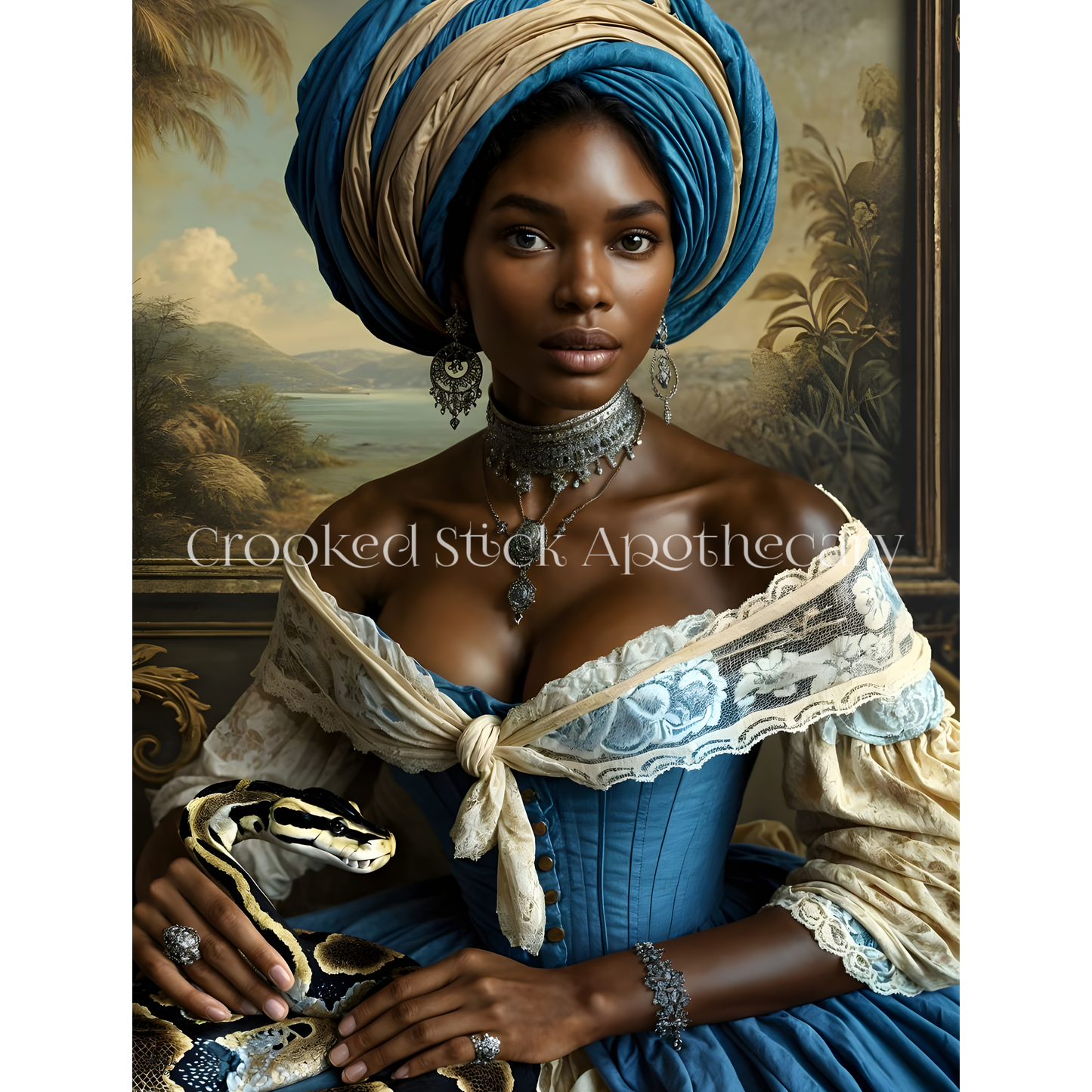 Marie Laveau with Li Grande Zombie Poster