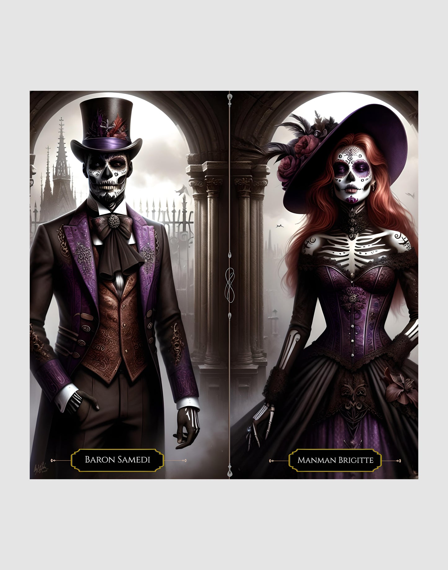 Baron Samedi and Manman Brigitte Digital Artwork