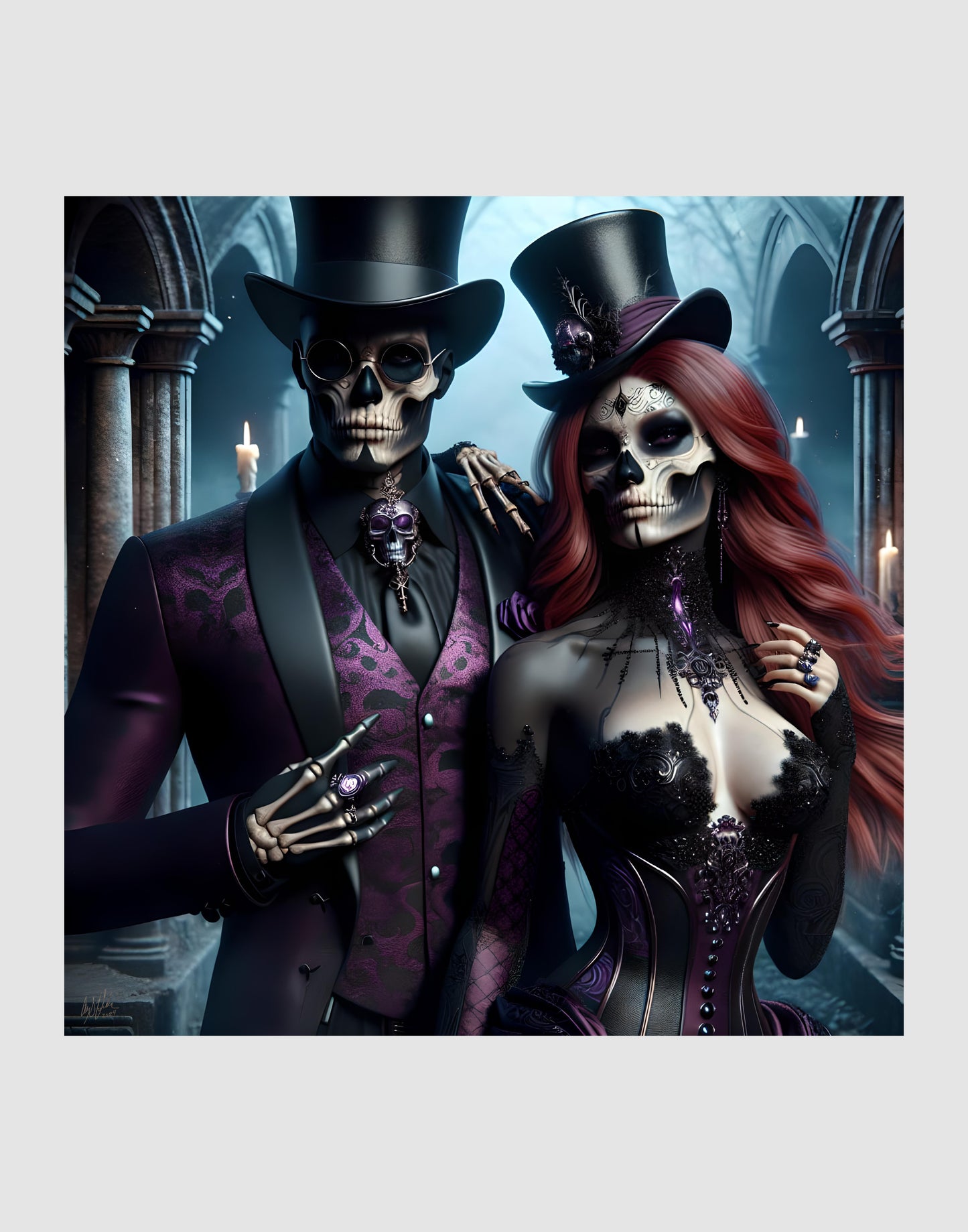 Baron Samedi and Manman Brigitte Digital Artwork