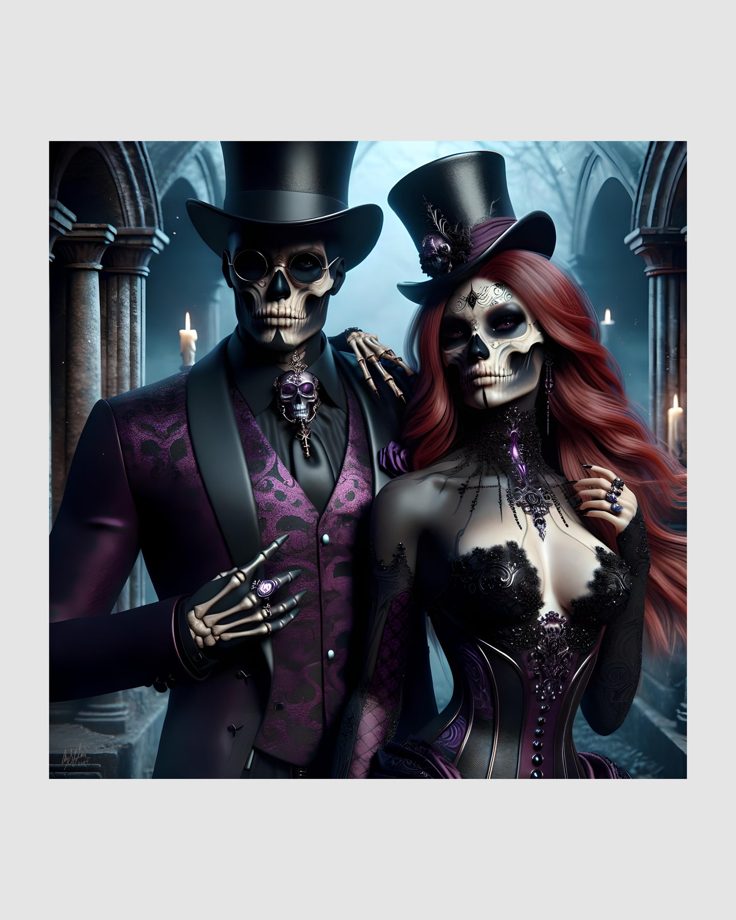 Baron Samedi and Manman Brigitte Digital Artwork