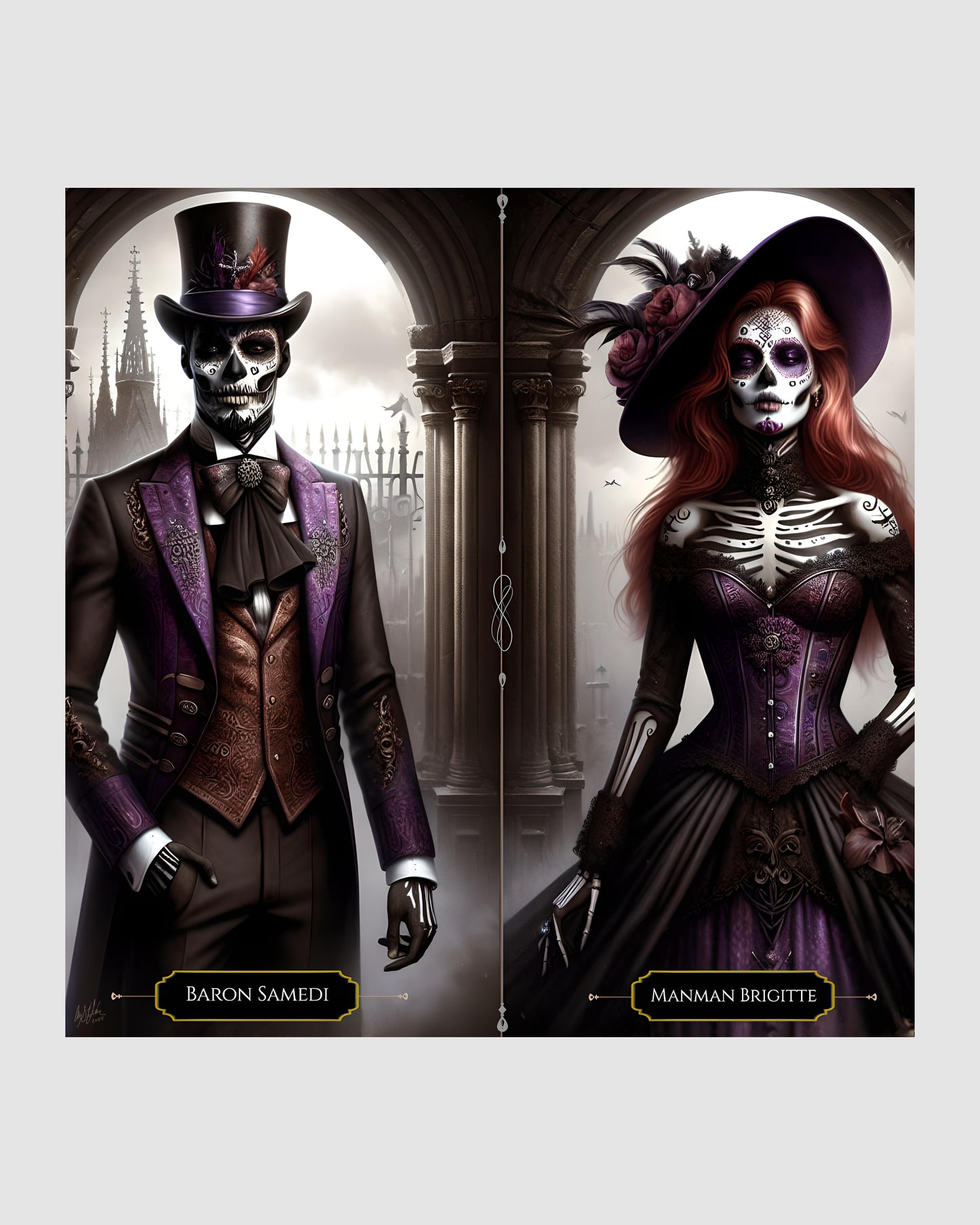 Baron Samedi and Manman Brigitte Digital Artwork