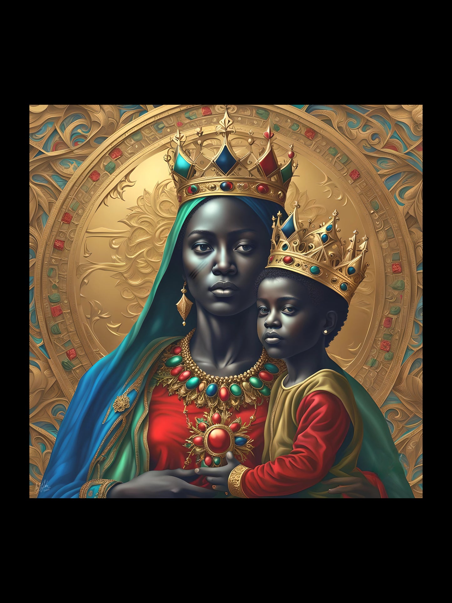 Saint Barbara Africana Digital Artwork