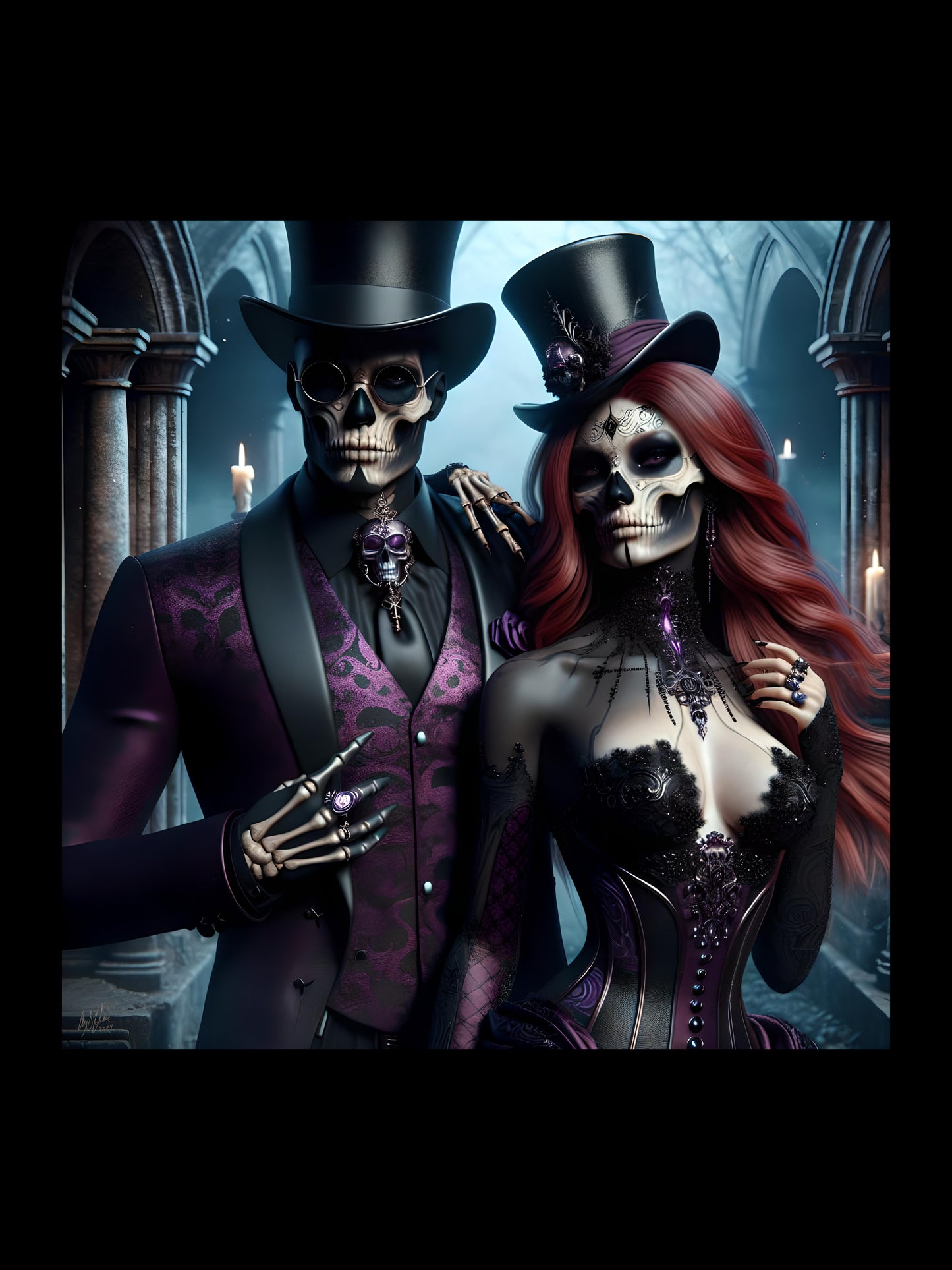 Baron Samedi and Manman Brigitte Digital Artwork