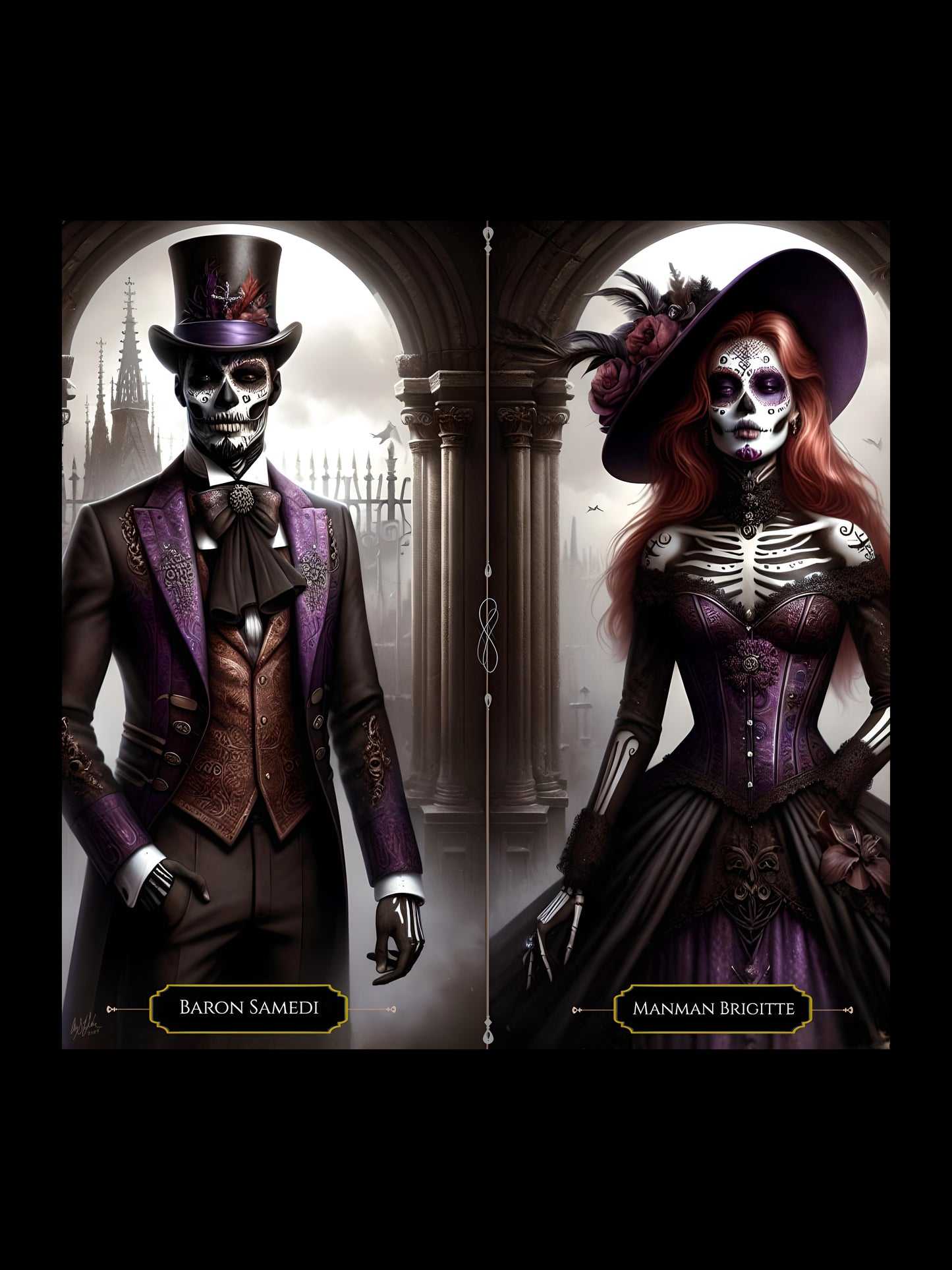 Baron Samedi and Manman Brigitte Digital Artwork