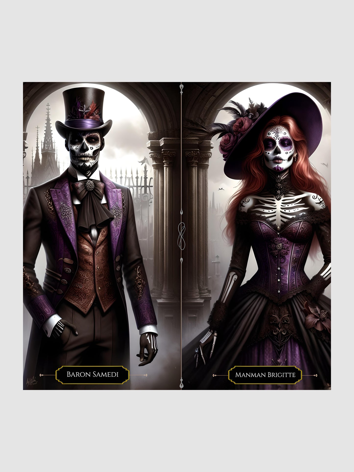 Baron Samedi and Manman Brigitte Digital Artwork