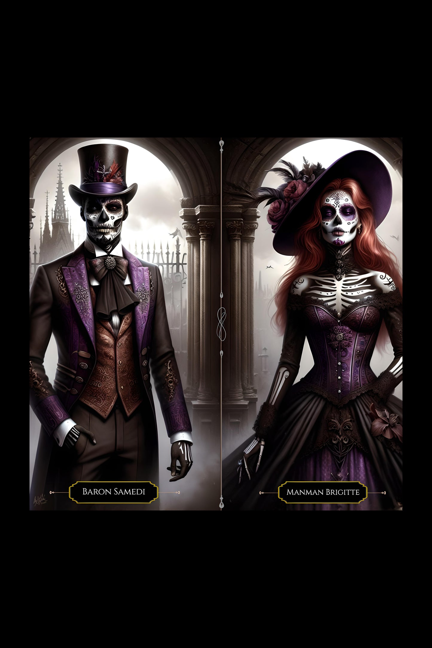 Baron Samedi and Manman Brigitte Digital Artwork