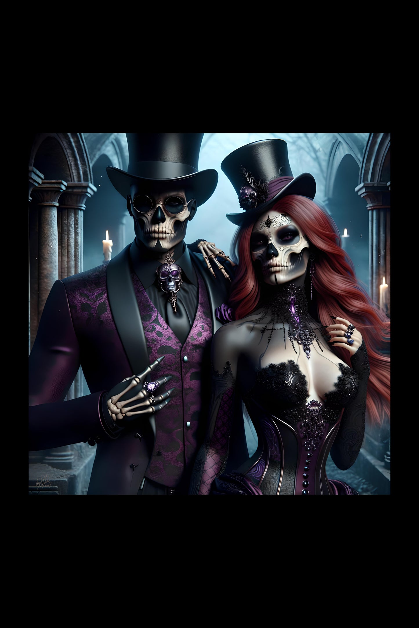 Baron Samedi and Manman Brigitte Digital Artwork