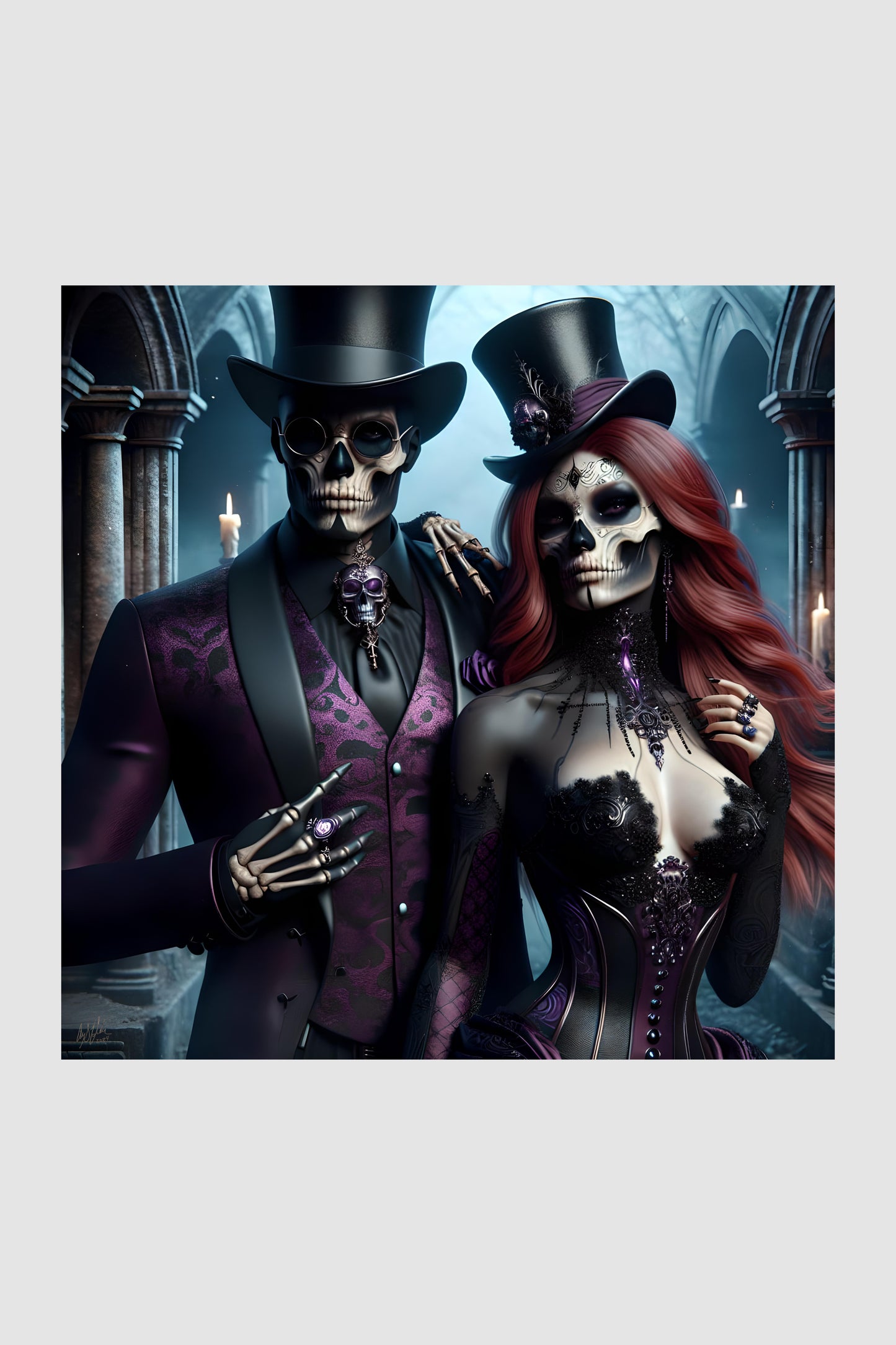 Baron Samedi and Manman Brigitte Digital Artwork