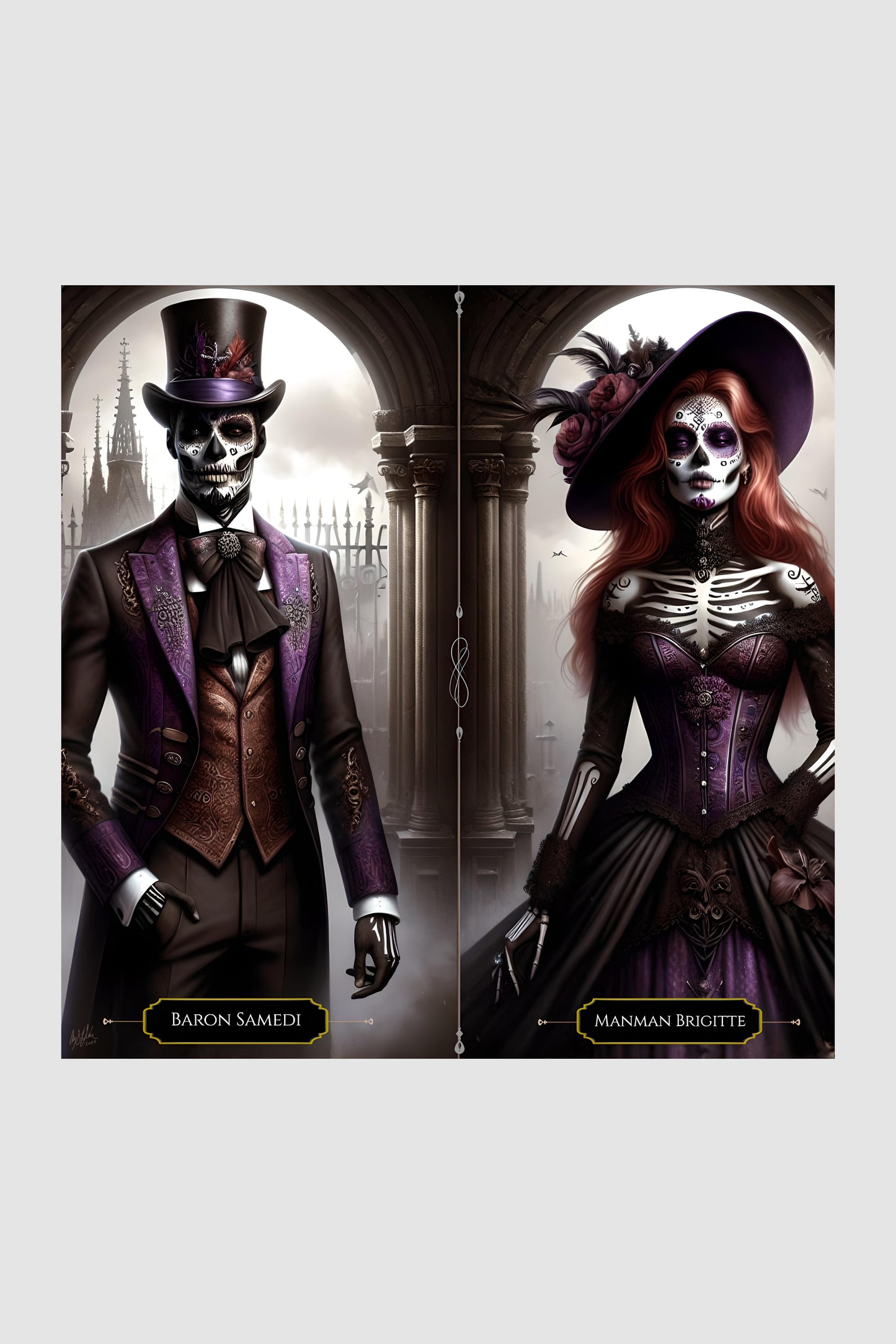 Baron Samedi and Manman Brigitte Digital Artwork