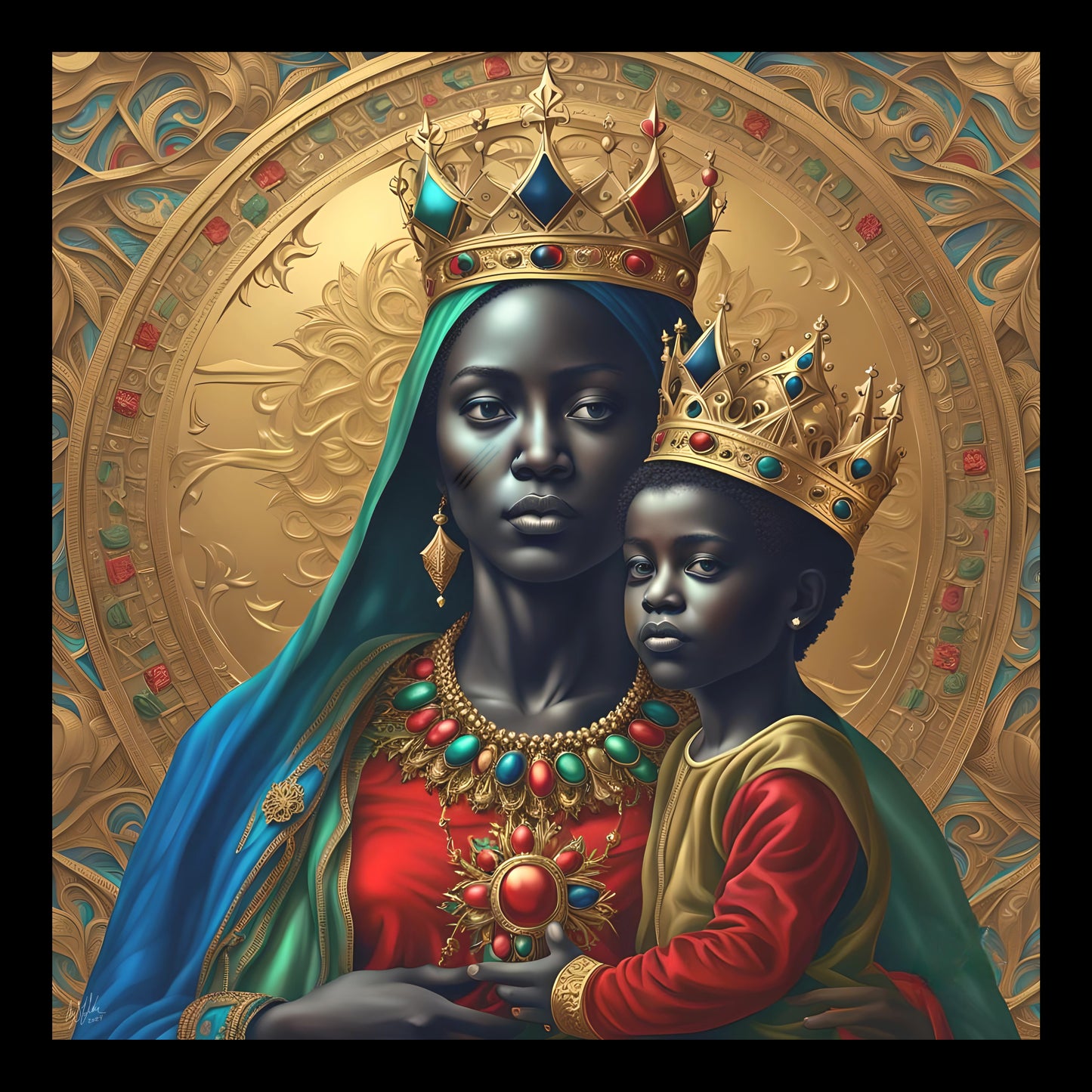 Saint Barbara Africana Digital Artwork