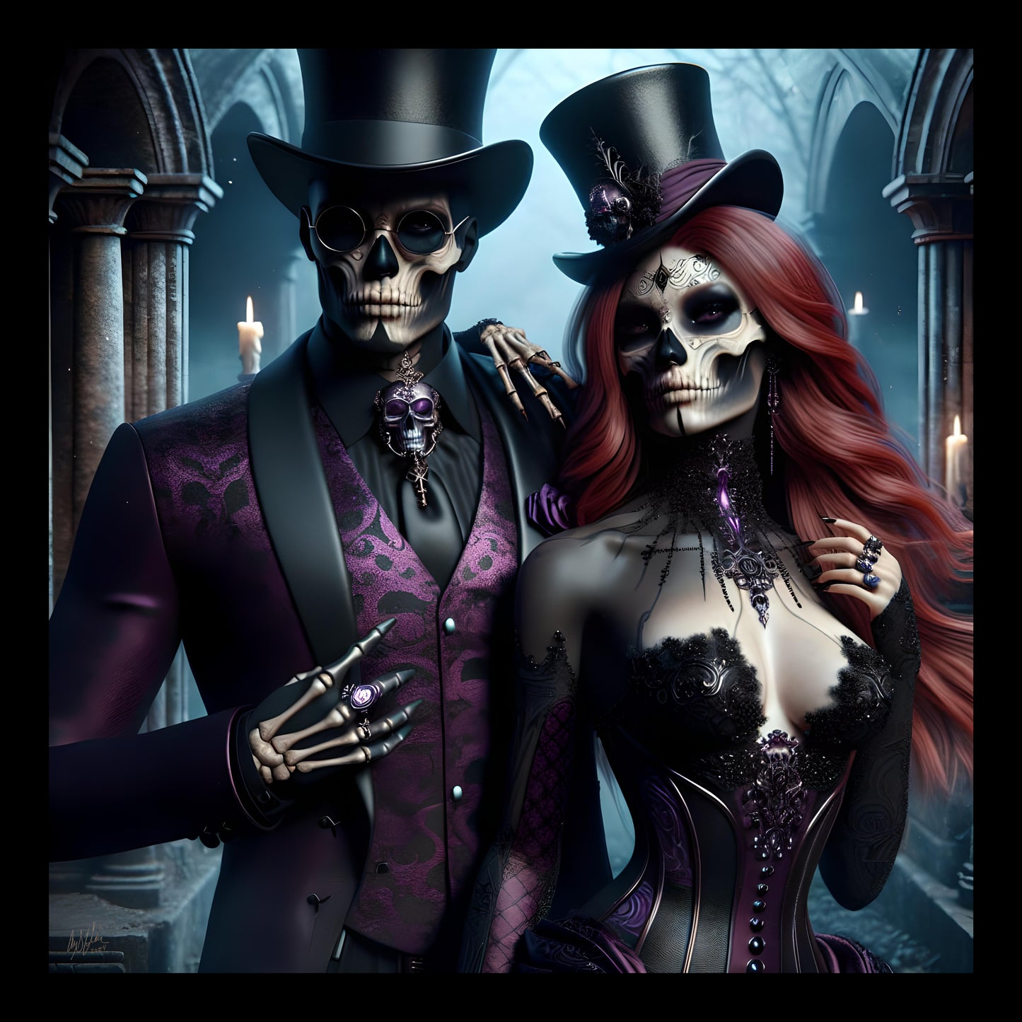 Baron Samedi and Manman Brigitte Digital Artwork